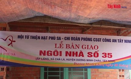 Chi đoàn PC67– Công an Tây Ninh: Bàn giao nhà nhân ái cho hộ nghèo