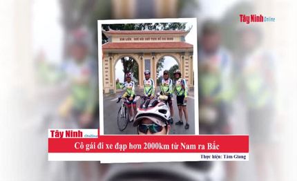 Cô gái đi xe đạp hơn 2000km từ Nam ra Bắc