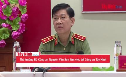 Thứ trưởng Bộ Công an Nguyễn Văn Sơn làm việc tại Công an Tây Ninh