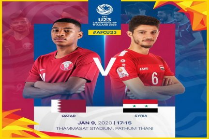 Trực tiếp U23 Qatar-U23 Syria Giải U23 Châu Á 2020