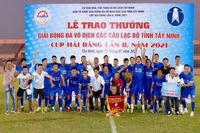 Kha Mỹ Dung FC vô địch Giải bóng đá các CLB tỉnh Tây Ninh–Cúp Hải Đăng 2021