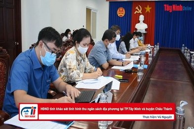 HĐND tỉnh khảo sát tình hình thu ngân sách địa phương tại TP.Tây Ninh và huyện Châu Thành