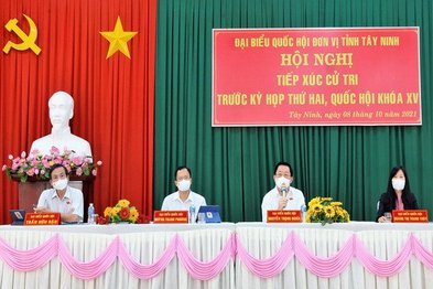 Đại biểu Quốc hội tiếp xúc cử tri các sở, ban, ngành tỉnh