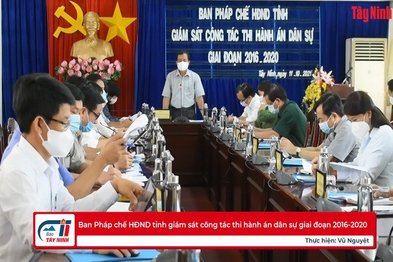 Ban Pháp chế HĐND tỉnh giám sát công tác thi hành án dân sự giai đoạn 2016-2020