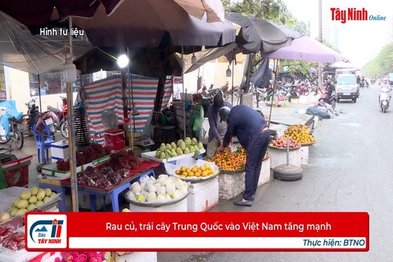 Rau củ, trái cây Trung Quốc vào Việt Nam tăng mạnh