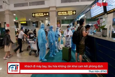 Khách đi máy bay, tàu hỏa không cần khai cam kết phòng dịch