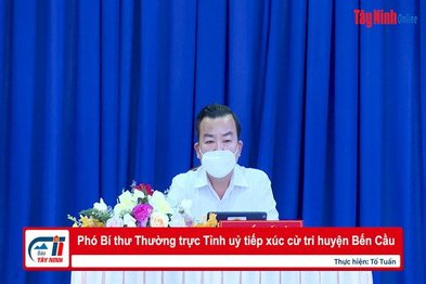 Phó Bí thư Thường trực Tỉnh uỷ tiếp xúc cử tri huyện Bến Cầu