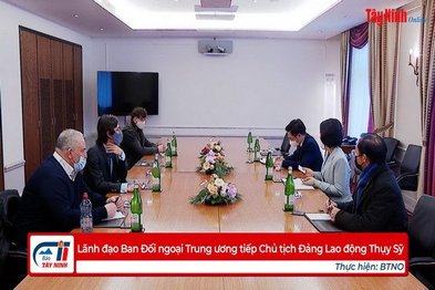 Lãnh đạo Ban Đối ngoại Trung ương tiếp Chủ tịch Đảng Lao động Thụy Sỹ