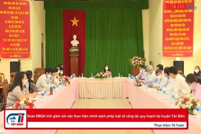 Đoàn ĐBQH tỉnh giám sát việc thực hiện chính sách pháp luật về công tác quy hoạch tại huyện Tân Biên