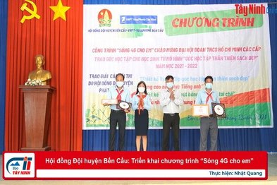 Hội đồng Đội huyện Bến Cầu: Triển khai chương trình “Sóng 4G cho em”