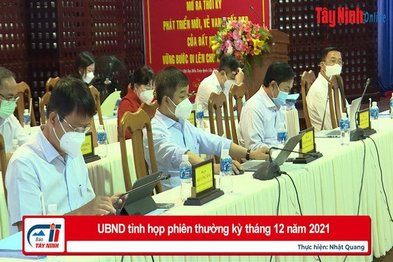 UBND tỉnh họp phiên thường kỳ tháng 12 năm 2021