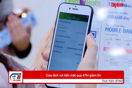 Giao dịch rút tiền mặt qua ATM giảm 5%