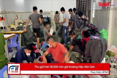 Thu giữ hơn 30.000 nón giả thương hiệu Nón Sơn