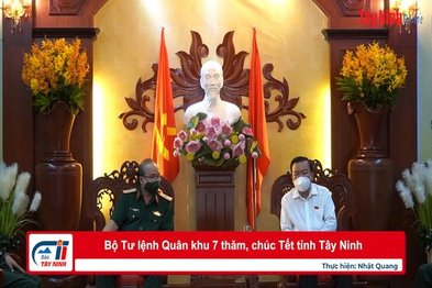 Bộ Tư lệnh Quân khu 7 thăm, chúc Tết tỉnh Tây Ninh