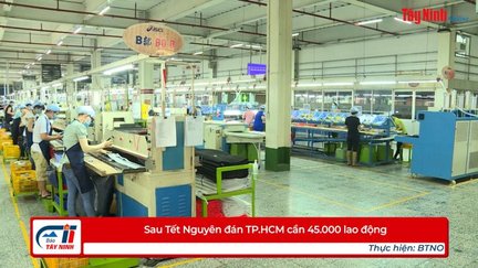 Sau Tết Nguyên đán TP.HCM cần 45.000 lao động