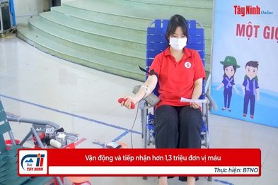 Vận động và tiếp nhận hơn 1,3 triệu đơn vị máu