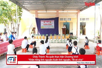 Châu Thành: Ra quân thực hiện Chương trình “Khăn hồng tình nguyện-Xuân tình nguyện, Tết sẻ chia”