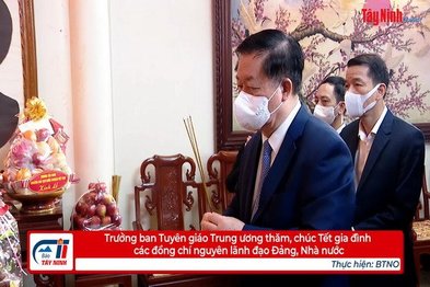 Trưởng ban Tuyên giáo Trung ương thăm, chúc Tết gia đình các đồng chí nguyên lãnh đạo Đảng, Nhà nước