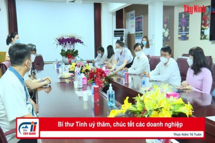 Bí thư Tỉnh uỷ thăm, chúc tết các doanh nghiệp