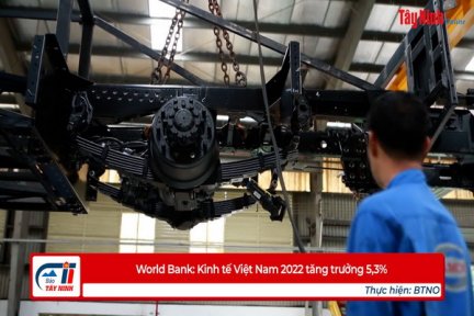 World Bank: Kinh tế Việt Nam 2022 tăng trưởng 5,3%