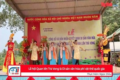 Lễ hội Quan lớn Trà Vong là Di sản văn hóa phi vật thể quốc gia