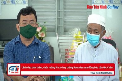 Lãnh đạo tỉnh thăm, chúc mừng lễ xả chay tháng Ramadan của đồng bào dân tộc Chăm