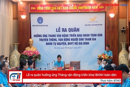 Lễ ra quân hưởng ứng Tháng vận động triển khai BHXH toàn dân