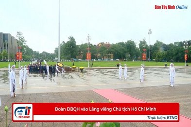 Đoàn ĐBQH vào Lăng viếng Chủ tịch Hồ Chí Minh