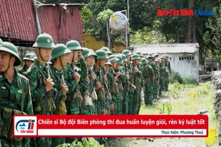 Chiến sĩ Bộ đội Biên phòng thi đua huấn luyện giỏi, rèn kỷ luật tốt