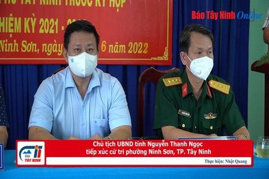 Chủ tịch UBND tỉnh Nguyễn Thanh Ngọc tiếp xúc cử tri phường Ninh Sơn, TP. Tây Ninh