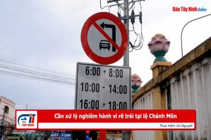 Cần xử lý nghiêm hành vi rẽ trái tại lộ Chánh Môn