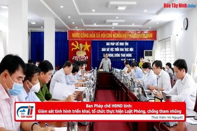 Ban Pháp chế HĐND tỉnh: Giám sát tình hình triển khai, tổ chức thực hiện Luật Phòng, chống tham nhũng