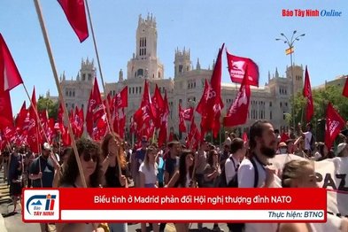 Biểu tình ở Madrid phản đối Hội nghị thượng đỉnh NATO