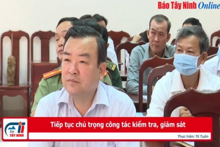 Tiếp tục chú trọng công tác kiểm tra, giám sát