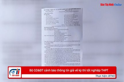 Bộ GD&ĐT cảnh báo thông tin giả về kỳ thi tốt nghiệp THPT