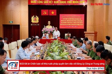 BCĐ Đề án Chiến lược về Nhà nước pháp quyền làm việc với Đảng ủy Công an Trung ương