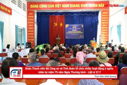 Đoàn Thanh niên Bộ Công an và Tỉnh đoàn tổ chức nhiều hoạt động ý nghĩa nhân kỷ niệm 75 năm Ngày Thương binh - Liệt sĩ 27.7