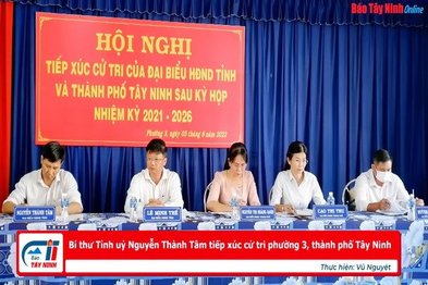 Bí thư Tỉnh uỷ Nguyễn Thành Tâm tiếp xúc cử tri phường 3, thành phố Tây Ninh