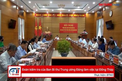 Đoàn kiểm tra của Ban Bí thư Trung ương Đảng làm việc tại Đồng Tháp