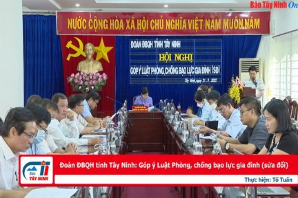 Đoàn ĐBQH tỉnh Tây Ninh: Góp ý Luật Phòng, chống bạo lực gia đình (sửa đổi)