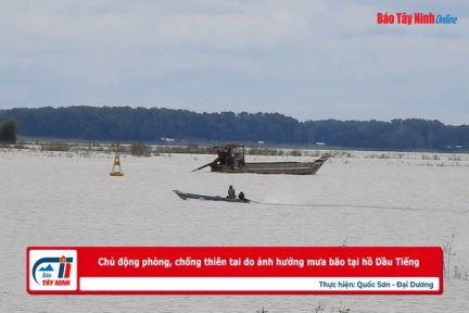 Huyện Dương Minh Châu: Chủ động phòng, chống thiên tai do ảnh hưởng mưa bão tại hồ Dầu Tiếng