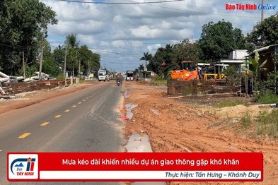 Mưa kéo dài khiến nhiều dự án giao thông gặp khó khăn