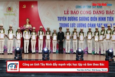 Công an tỉnh Tây Ninh đẩy mạnh việc học tập và làm theo Bác