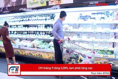 CPI tháng 11tăng 0,39%, lạm phát tăng cao