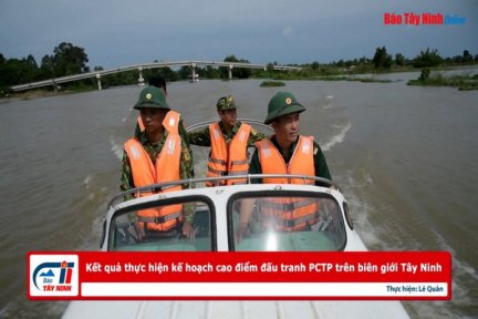 Kết quả thực hiện kế hoạch cao điểm đấu tranh PCTP trên biên giới Tây Ninh