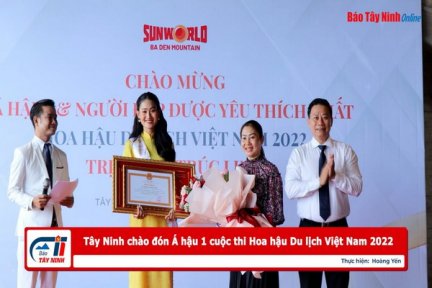 Tây Ninh chào đón Á hậu 1 cuộc thi Hoa hậu Du lịch Việt Nam 2022