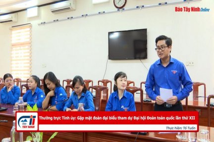 Thường trực Tỉnh ủy: Gặp mặt đoàn đại biểu tham dự Đại hội Đoàn toàn quốc lần thứ XII