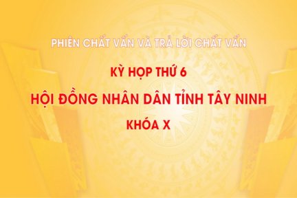 Trực tiếp Phiên Chất vấn tại Kỳ họp thứ Sáu HĐND tỉnh Tây Ninh khóa X nhiệm kỳ 2021-2026