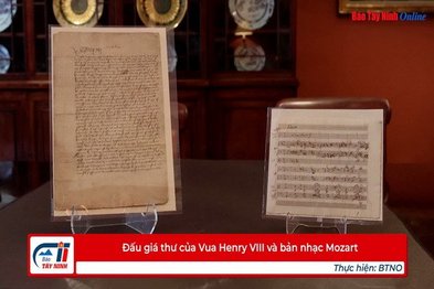 Đấu giá thư của Vua Henry VIII và bản nhạc Mozart