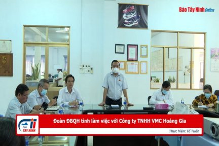 Đoàn ĐBQH tỉnh làm việc với Công ty TNHH VMC Hoàng Gia